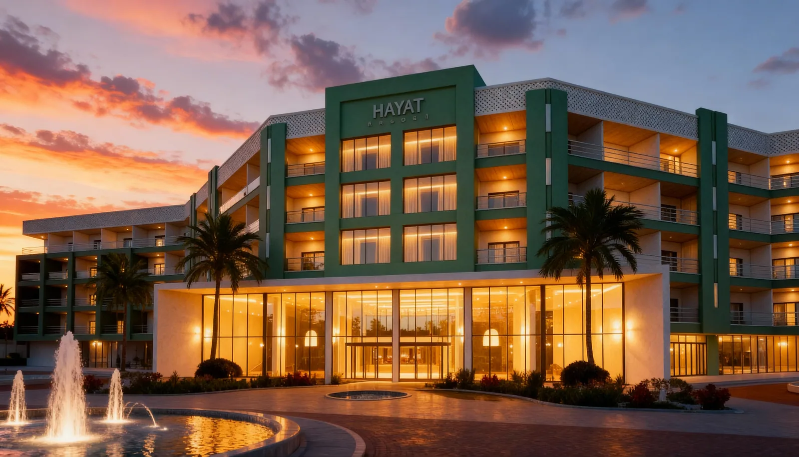 Собственный аквапарк и бассейны Hayat Beach Resort